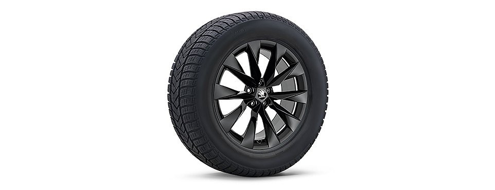 Crystal, in Silber oder Schwarz (Foto: Skoda Auto Deutschland) Winterkomplettrad mit Felge in Schwarz