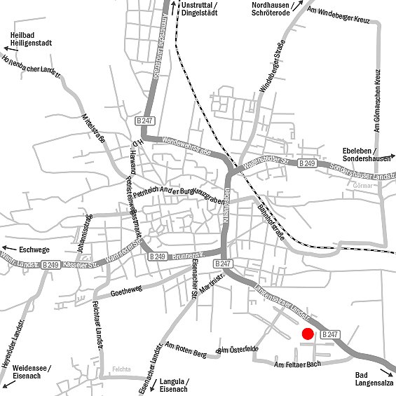 Anfahrt Peugeot Autozentrum Mühlhausen (Foto: wirsinds) Anfahrt Peugeot Autozentrum Mühlhausen (Foto: wirsinds)