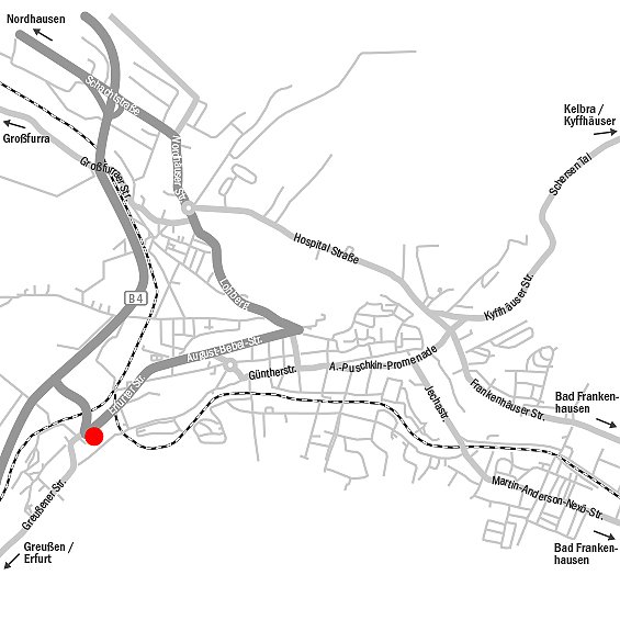 Anfahrt Mercedes-Benz Sondershausen (Foto: wirsinds) Anfahrt Mercedes-Benz Sondershausen (Foto: wirsinds)