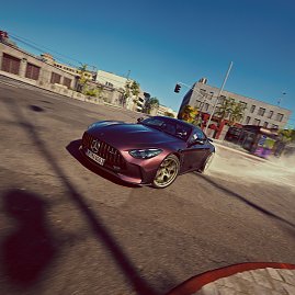 Die Bilder zeigen die Mercedes-AMG Modelle GT 63, SL 63 und GT 43 von außen und innen mit sportlichem Design und hochwertigem, fahrerorientiertem Interieur. (Foto: Mercedes-AMG)