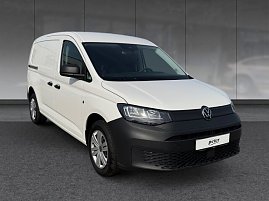 Schräge Frontansicht eines weißen VW Caddy (Foto: Autohaus Peter)