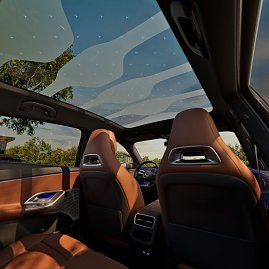 Der neue Mercedes-Benz GLC 400 4MATIC mit EQ Technologie. Energieverbrauch kombiniert: 14,9-18,8 kWh/100 km | CO2-Emissionen kombiniert: 0 g/km | CO2-Klasse: A [1] Interieur: Leder, beech brown/schwarz [1] Die Angaben sind vorläufig. Es liegen bislang weder bestätigte Werte von einer amtlich anerkannten Prüforganisation noch eine EG-Typgenehmigung noch eine Konformitätsbescheinigung mit amtlichen Werten vor. Abweichungen zwischen den Angaben und den amtlichen Werten sind möglich. Inhalt des Displays kann vom Serienstand abweichen. (Foto: Mercedes-Benz AG)