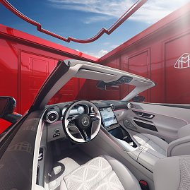 Der neue Mercedes-Maybach SL 680 Monogram Series in verschiedenen Perspektiven sowohl im „Red Ambiance“, als auch im „White Ambiance“ (Foto: Mercedes-Benz AG)