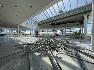 Entwicklung auf der Baustelle des neuen Mercedes-Benz-Centers in Nordhausen